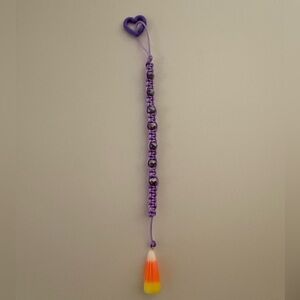 Halloween candy corn bag charm